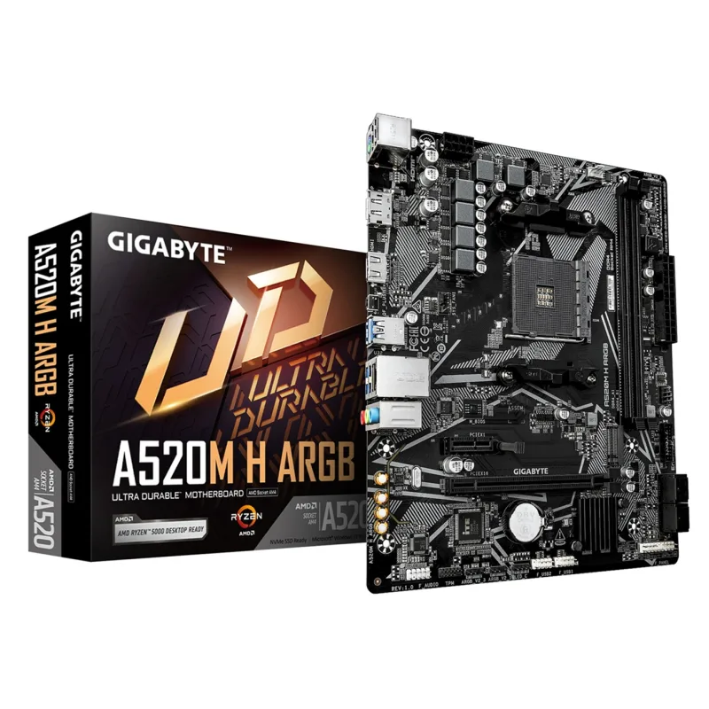 GIGABYTE A520M H ARGB/AM4/mATX A520M H ARGB