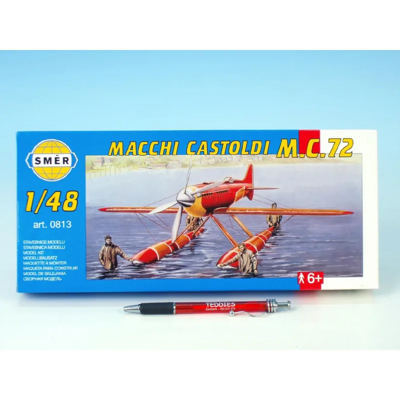 Směr modelu lietadla Macchi Castoldi M.C.72 1:48 17,5x19cm v krabici 31x13,5x3,5cm