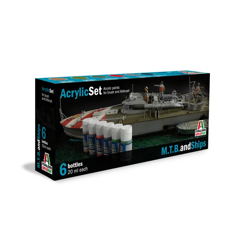 Italeri Súprava akrylových farieb 434AP - M.T.B. and SHIPS 6 ks
