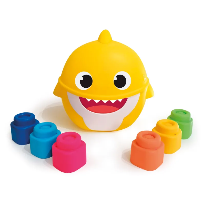 Clementoni Clemmy baby - Baby Shark - Vedierko s kockami malé