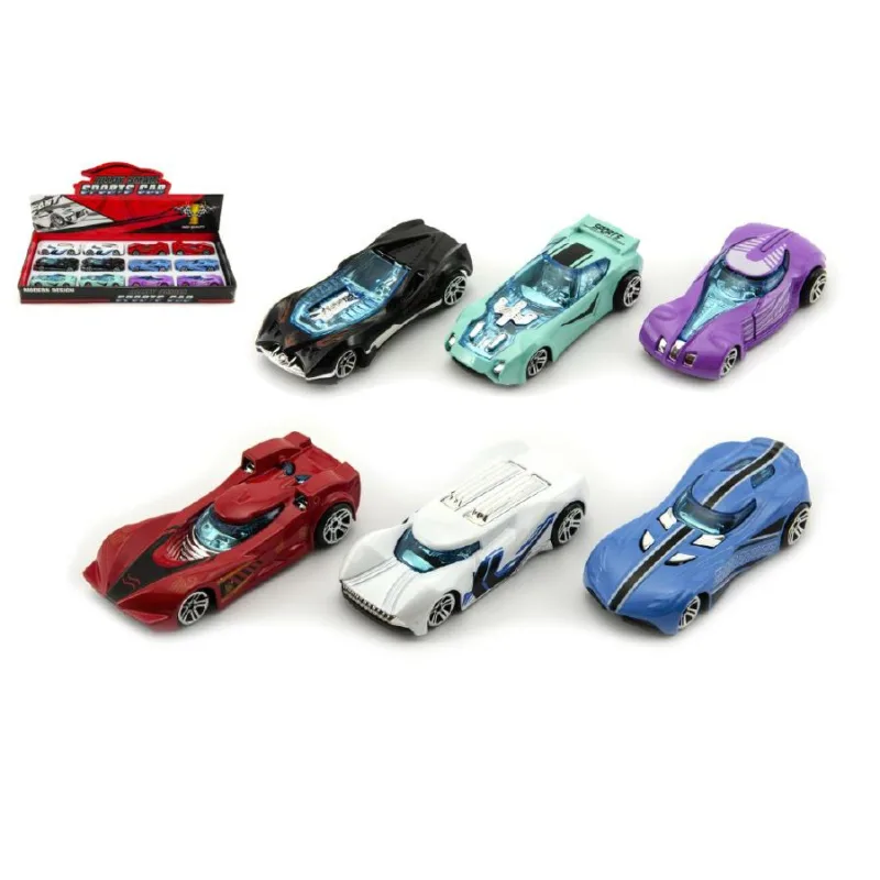 Teddies Auto kov 8cm na voľný chod mix farieb 12ks v boxe