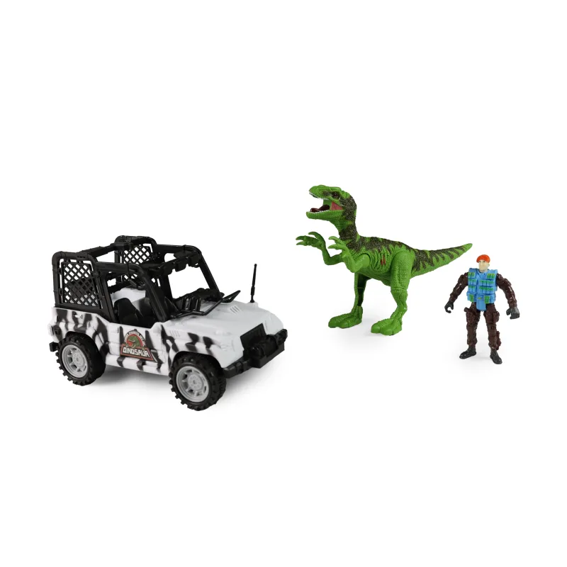 Rappa Auto jeep dino park s dinosaurem se zvukem a světlem