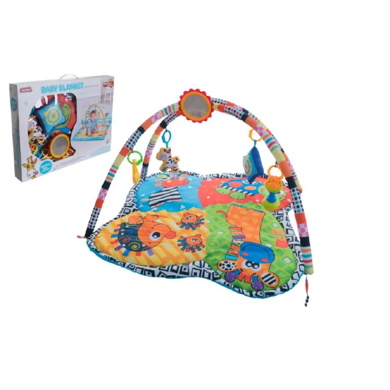 Teddies Hrazda pre deti s podložkou a hrkálkami v krabici 62x46x8cm 0m+