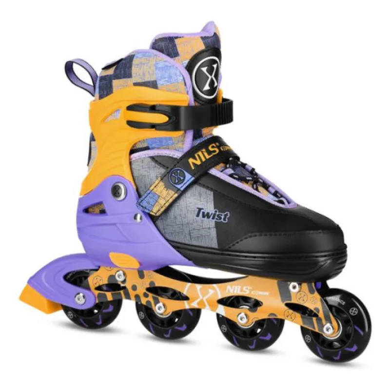 Kolečkové brusle NILS Extreme NA13810 žluté vel.L (39-42)