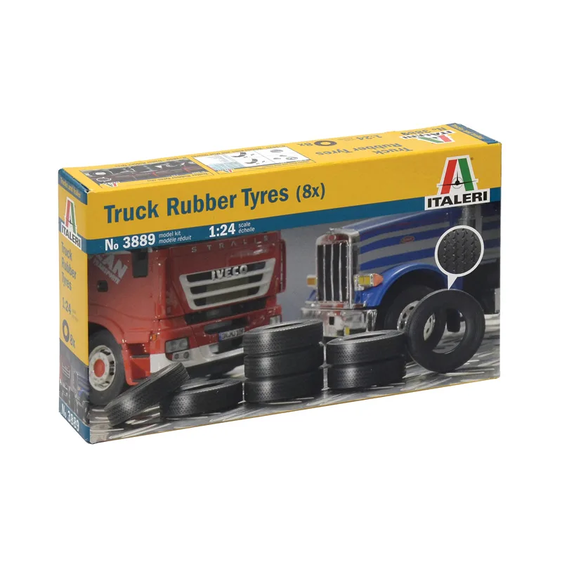 Italeri Model Kit doplňky 3889 - TRUCK RUBBER TYRES (8x) (1:24)
