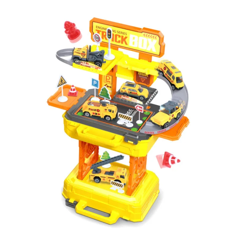 Alltoys Hrací set v kufříku 2v1 - stavební stroje