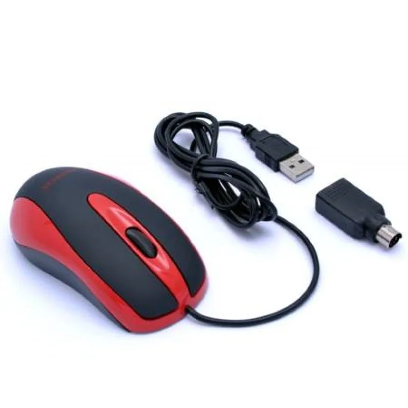 EXACTGAME AMEI AM-M801/Kancelářská/Optická/800 DPI/Drátová USB/Černá-červená AMEI AM-M801