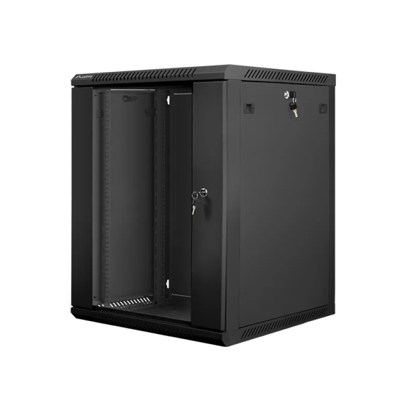 LANBERG Nástěnný rack 19' 15U 600X600mm černý flat pack WF01-6615-10B