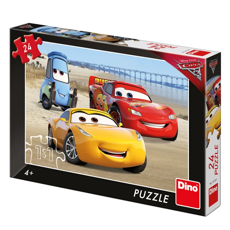 Dino Cars 3 Dino detské puzzle WD Cars 3: Na pláži 24D