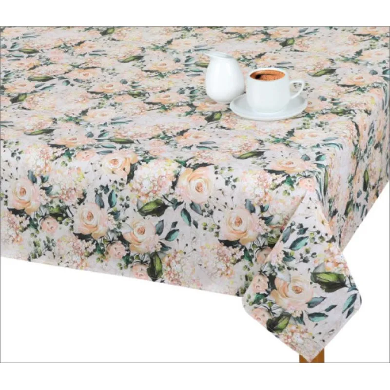 Bellatex Ubrus EMA, Růže vanilková - kulatý průměr 130 cm