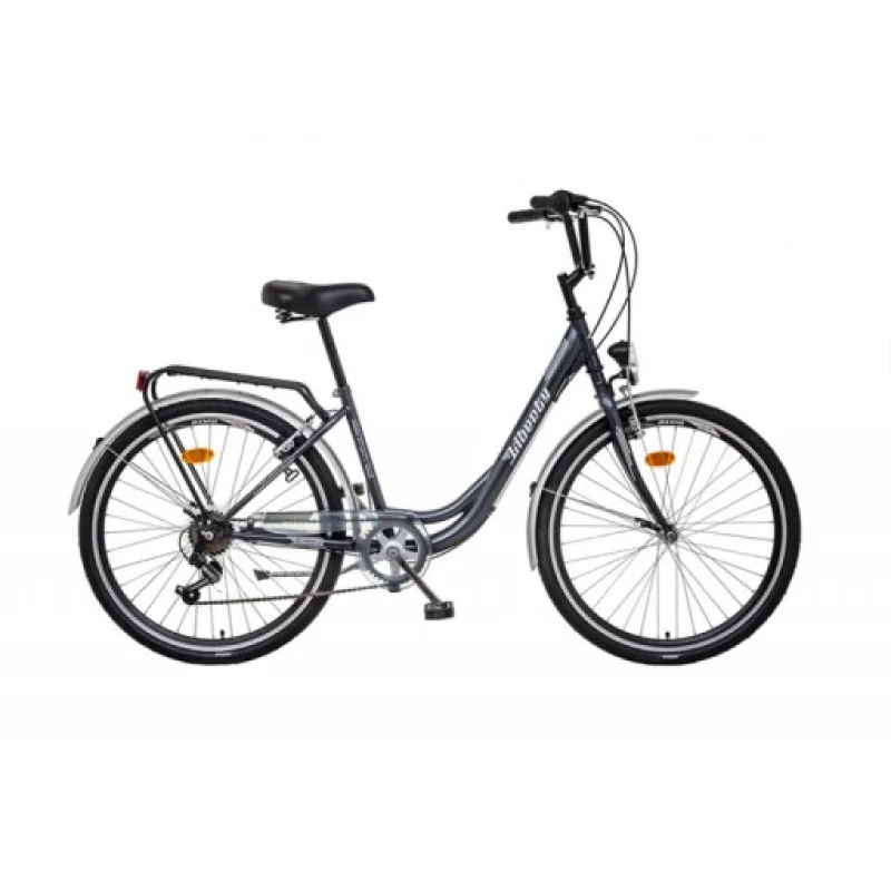 LIBERTY Městské jízdní kolo Avenue 26" 6 spd. 2026 antracitová, Přední vidlice Pevná