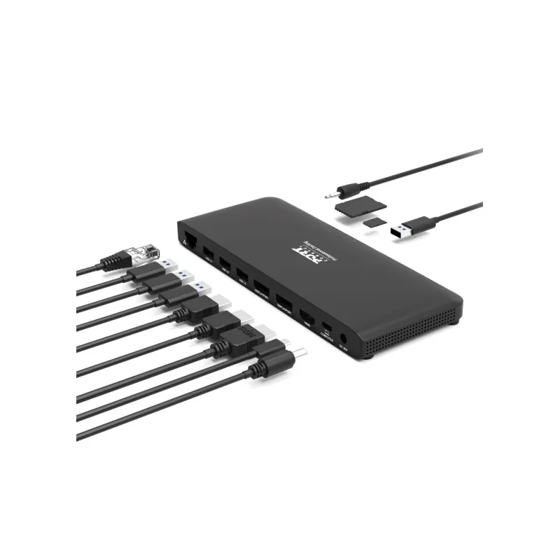 NONAME PORT CONNECT Dokovací stanice pro kanceláře, USB-C, 2x4K, černá 901910W-EU