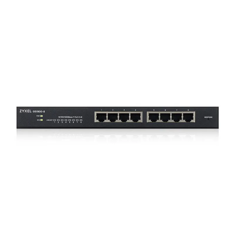 ZYXEL 8xGb IPv6 fanless switch GS1900-8 v2 GS1900-8-EU0102F