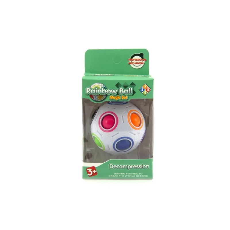 Teddies Hlavolam loptička plast 7cm v krabičke