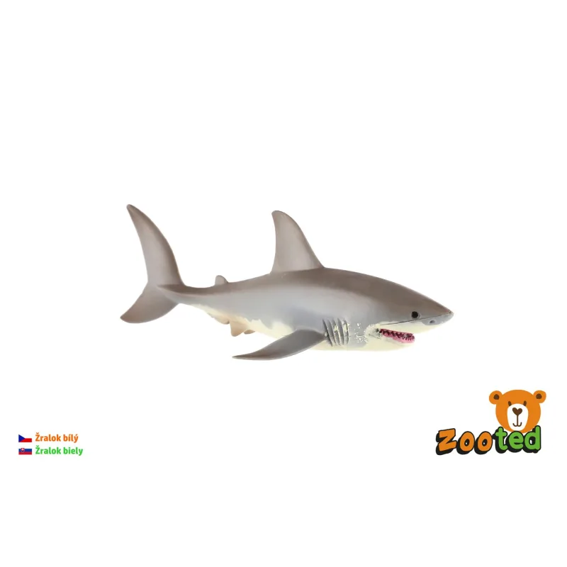 ZOOted Žralok biely zooted plast 17cm v sáčku