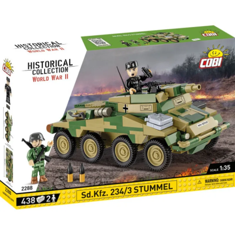 Cobi 2288 II WW Sd. Kfz 234/3 Stummel, 1:35, 438 kostek