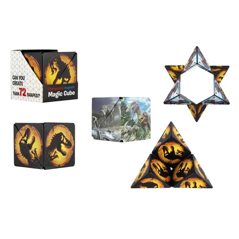 Teddies Hlavolam kocka magnetická dinosaurus plast 2 druhy
