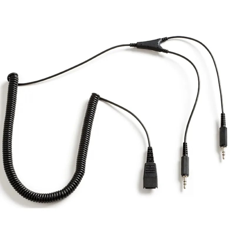 Jabra QD-2x3,5mm, 0,5-2m, coiled 8734-599