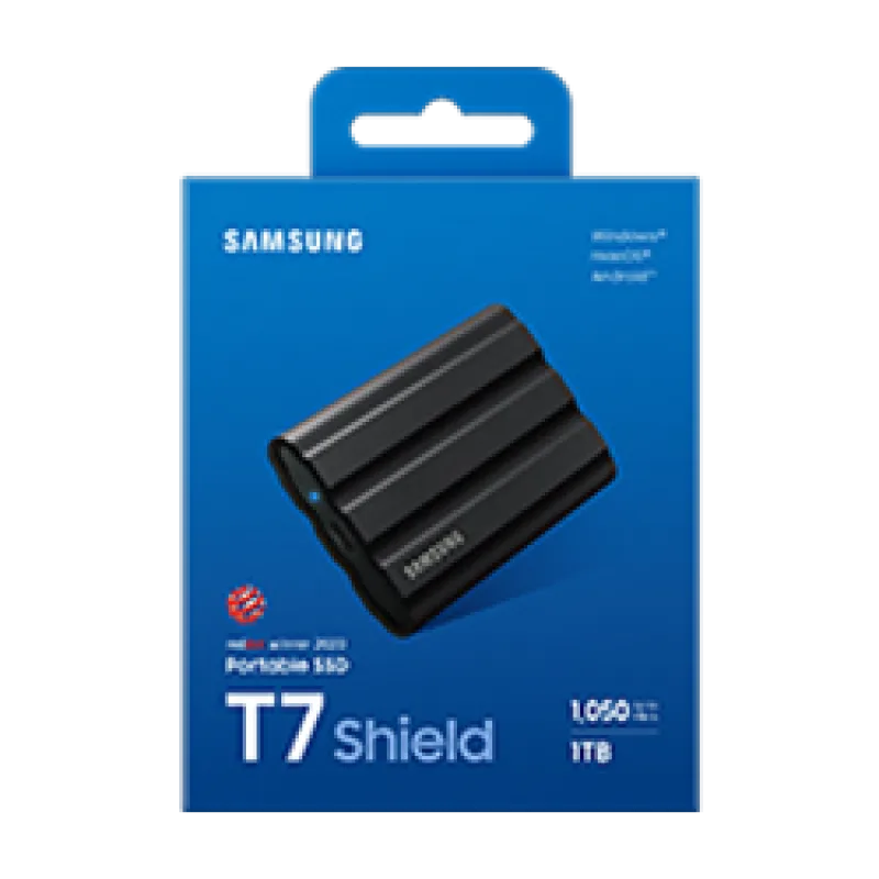 Samsung T7 Shield/1TB/SSD/Externí/2.5"/Černá/3R MU-PE1T0S/EU