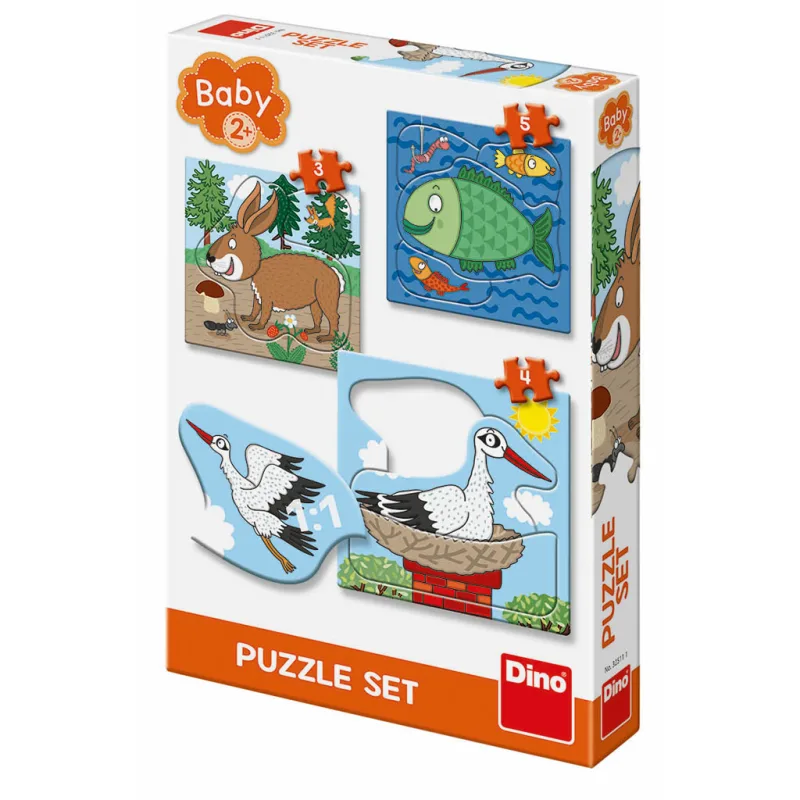 Dino Animals: kde žijú 3-5 baby puzzle