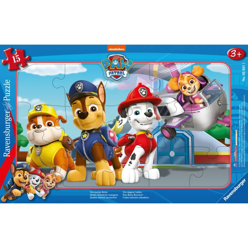 Ravensburger Tlapková patrola: Štyria odvážni ochrancovia 15 kusov