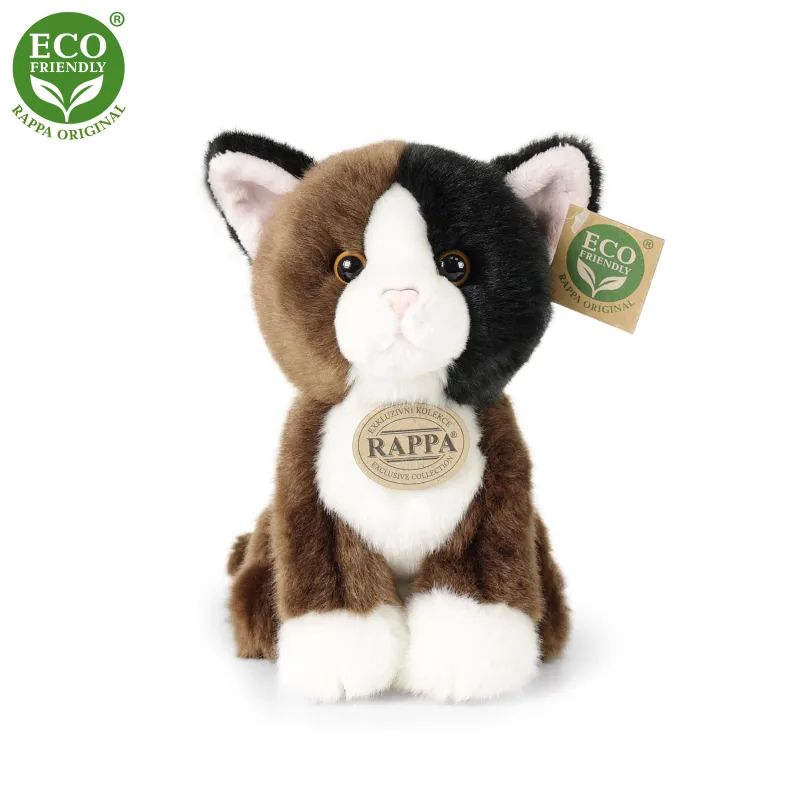 Rappa Plyšová mačka sediaca 18 cm ECO-FRIENDLY