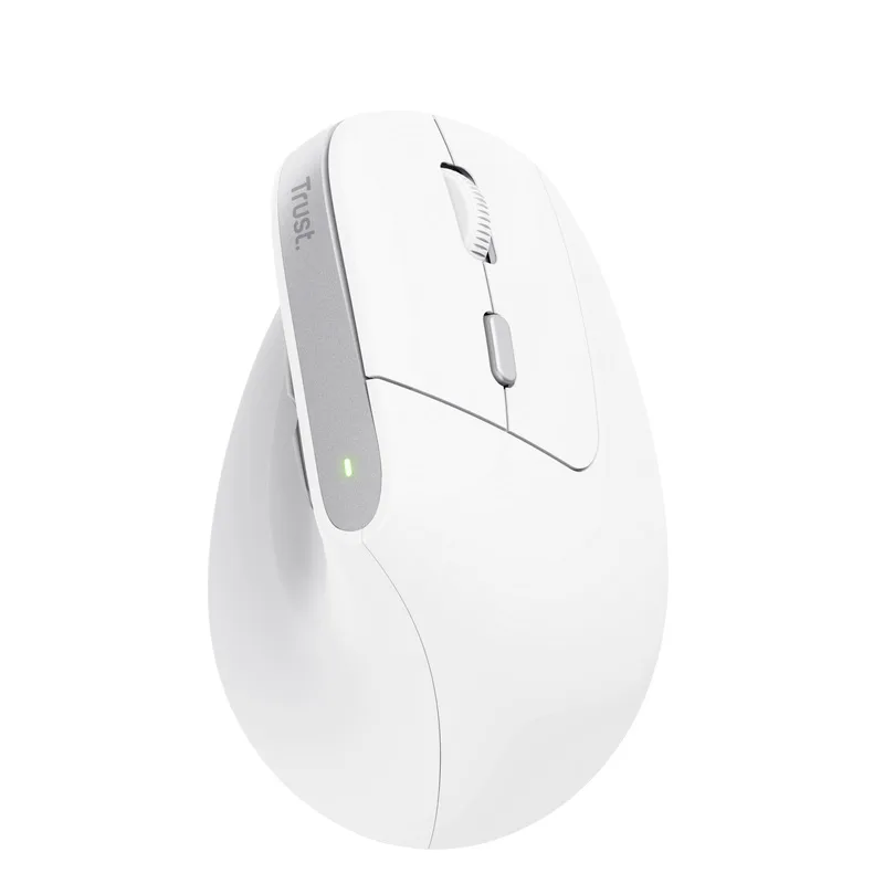 Trust Bayo II/Vertikální/Optická/Pro praváky/2 400 DPI/Bezdrátová USB/Bílá 25398
