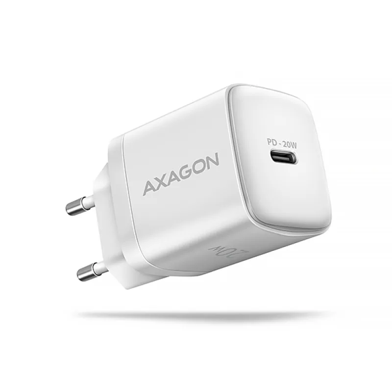 AXAGON ACU-PD20W, nabíječka do sítě 20W, 1x port USB-C, PD3.0/PPS/QC4+/AFC/Apple, bílá ACU-PD20W