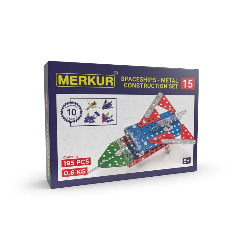 MERKUR - Stavebnice MERKUR - Stavebnica Merkur 015 Raketoplán, 195 dielov, 10 modelov