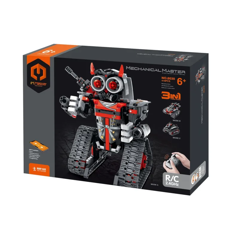 iM.Master Stavebnice iM.MASTER 3v1 programovatelný robot RC plast 2,4GHz 432dílků na bat. v krabici 31x23cm