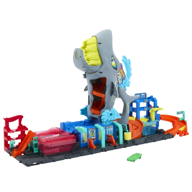 Hot Wheels CITY COLOR REVEAL AUTOUmyváreň SO ŽRALOKOM