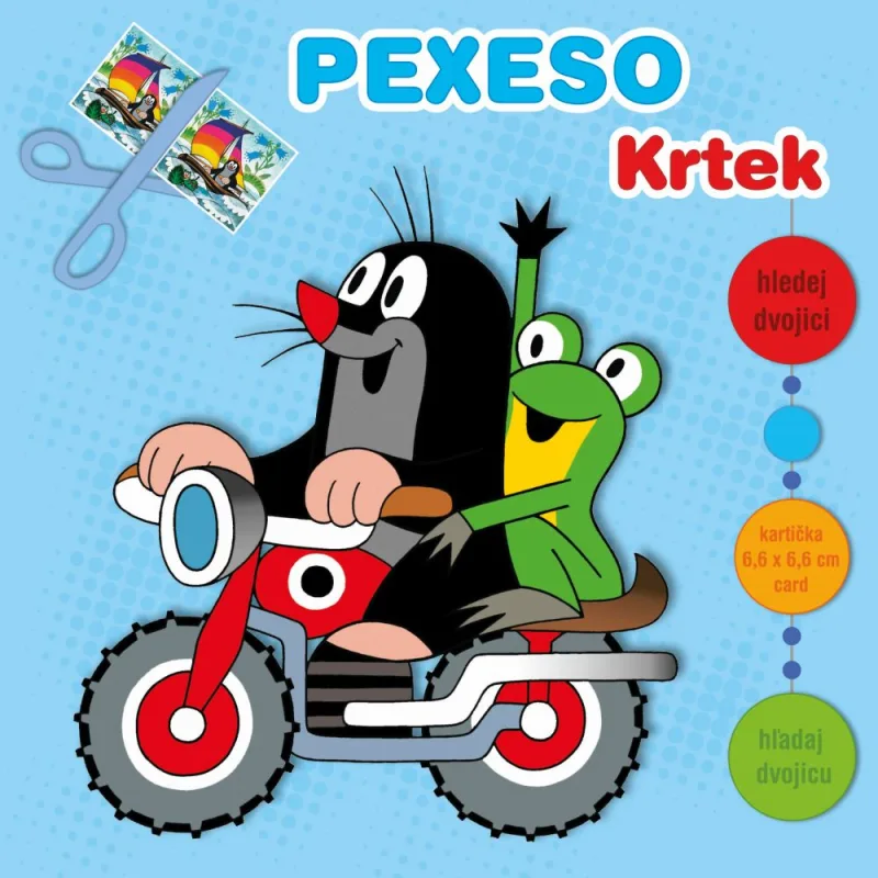 Akim Giochi Preziosi Pexeso zošitové vystrihovacie s MAXI kartičkami - Krtko