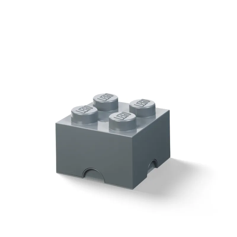 Smartlife LEGO úložný box 4 - tmavě šedá