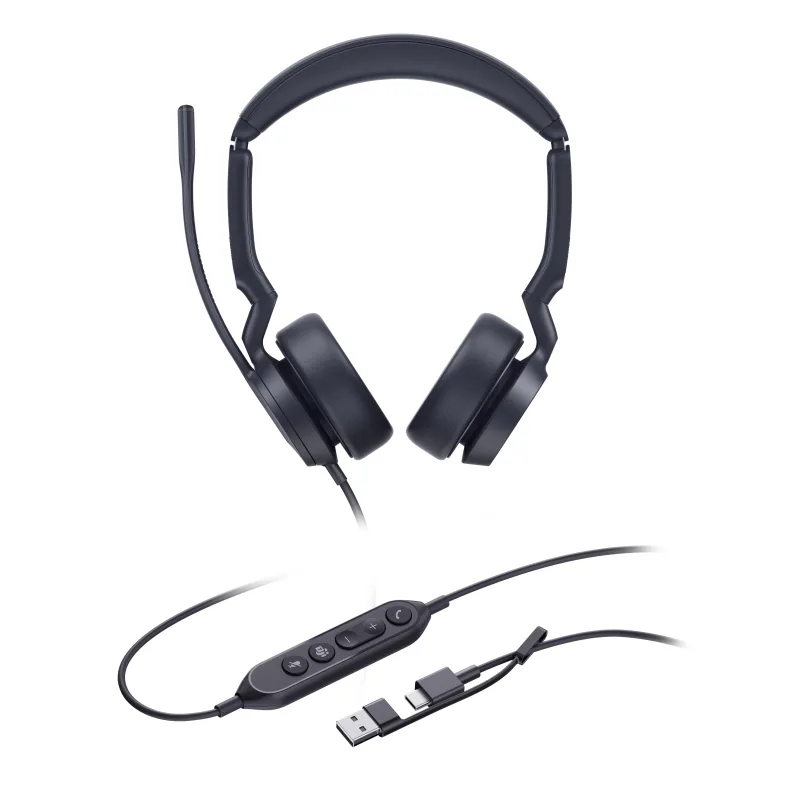 Yealink UH44 Dual Teams USB-C/A, drátová náhlavní UH44DualTeamsUSB-C/A