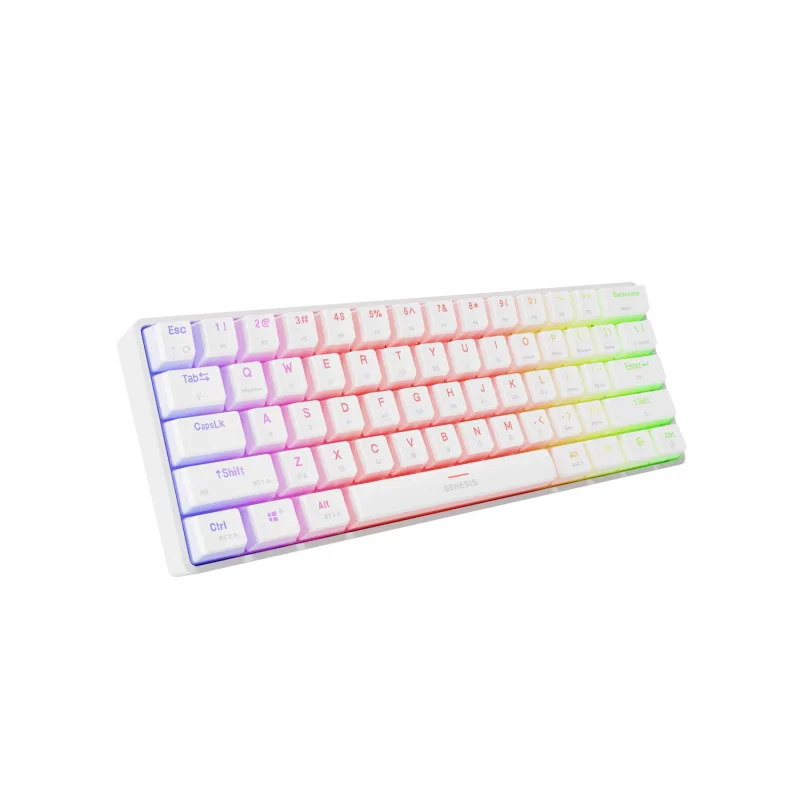 Genesis herní klávesnice THOR 660 G2/Gateron Red/USB+BT/US layout/Bílá NKG-1917