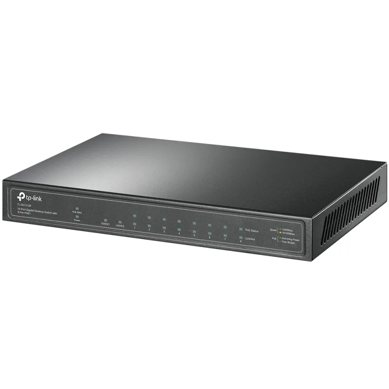 TP-Link TL-SG1210P 8xGb POE+ 63W,1xGb RJ45 nonPOE,1xSFP,desktop switch,kov.tělo TL-SG1210P