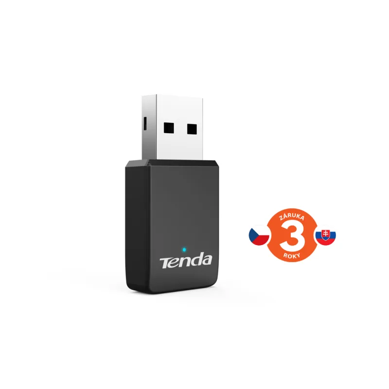 Tenda U9 WiFi AC650 USB Adapter, 633 Mb/s (433 + 200 Mb/s), 802.11 ac/a/b/g/n, OS Win XP/7/8/10/11 75011823