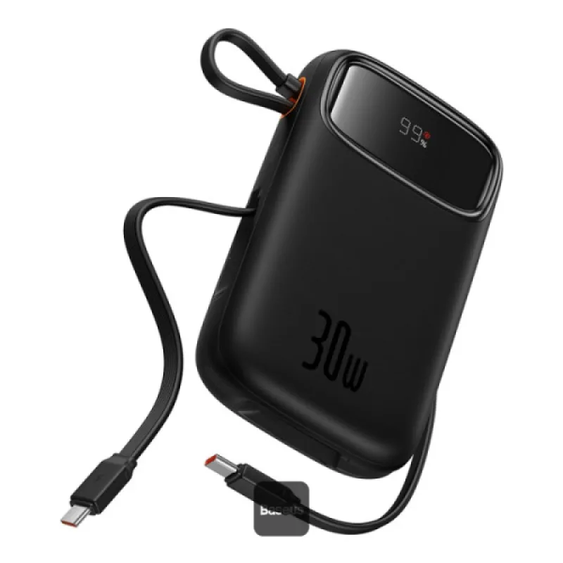 NONAME Baseus power banka Qpow 10000mAh 30W černá s USB-C kabelem 6932172667740