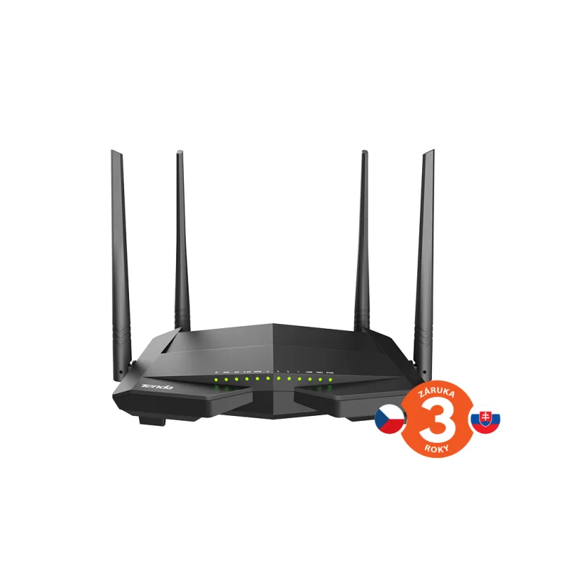 Tenda V12 VDSL2/ADSL WiFi AC Gb Router 1200Mb/s, Profile 35b, 1x DSL, 1x GWAN, 3x GLAN,1x USB 75011915