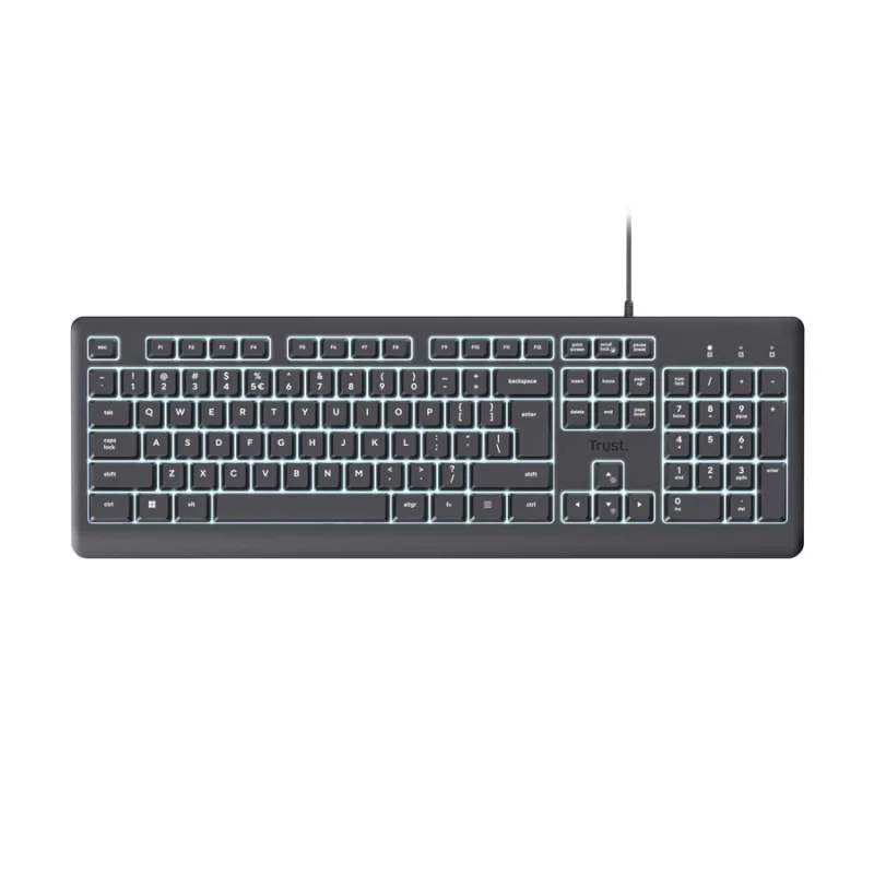 TRUST Primo Illuminated/Drátové USB-C/CZ/SK/Černá 26288