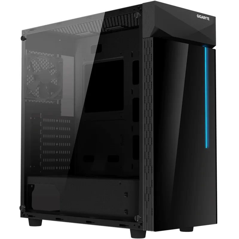 GIGABYTE AORUS C200/Midi Tower/Transpar./Černá GB-C200G