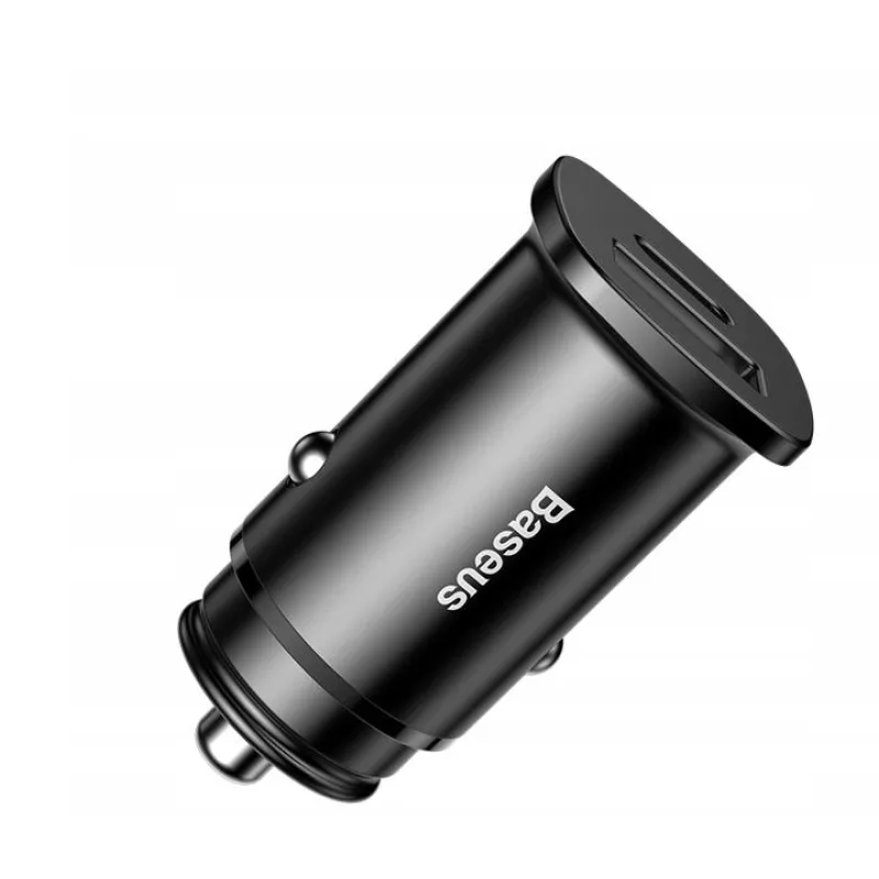 NONAME Baseus Rychlonabíječka do auta USB/USB-C QC 30W černá 6953156281837
