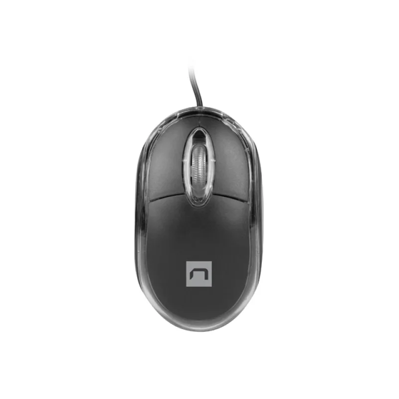 Natec optická myš VIREO 2/1000 DPI/Kancelářská/Optická/1 000 DPI/Drátová USB/Černá NMY-1983