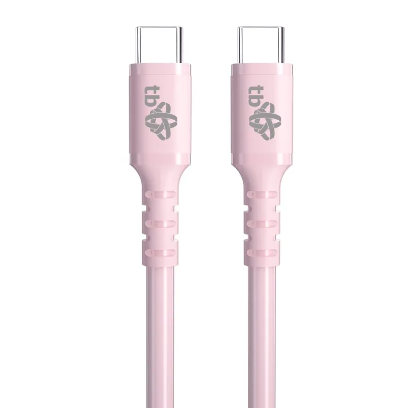TB TOUCH TB USB C - USB C 60W Jelly kabel 1m růžový AKTBXKUCCZEL10P