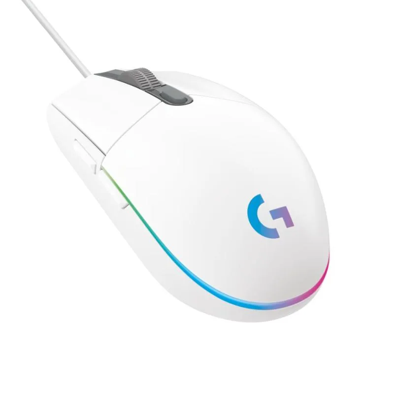 Logitech G203 Gen2/Herní/Optická/Pro praváky/8 000 DPI/Drátová USB/Bílá 910-005797