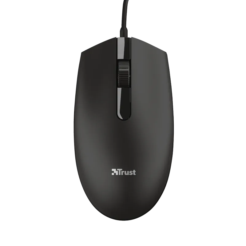 TRUST BASI/Kancelářská/Optická/1 200 DPI/Drátová USB/Černá 24271