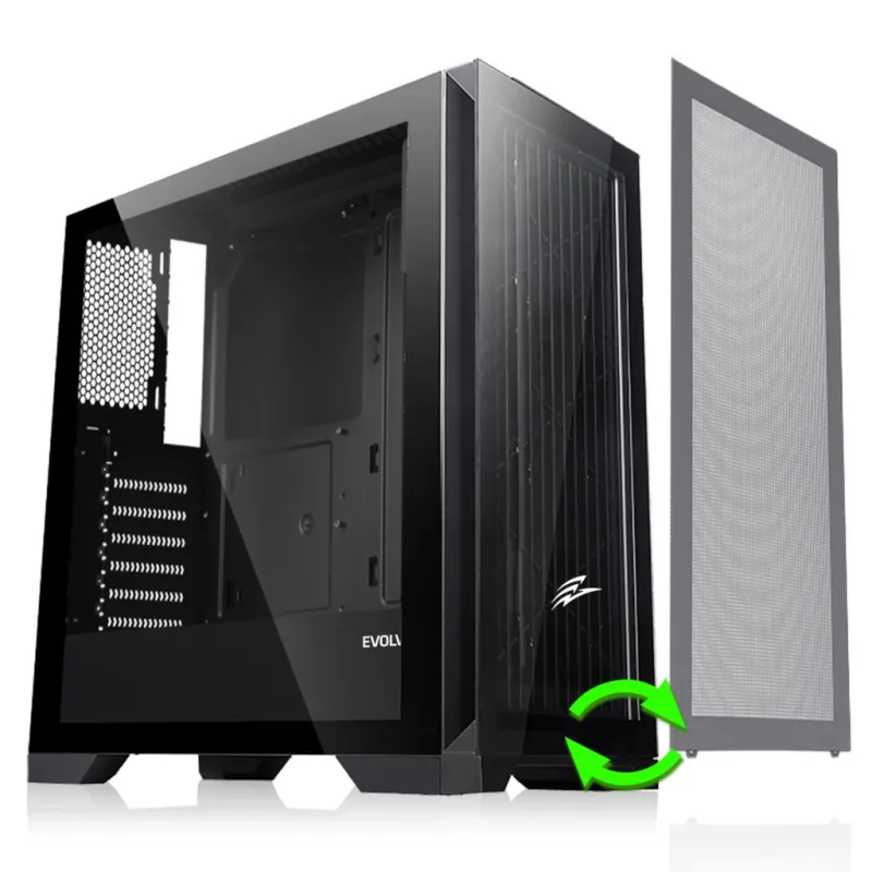EVOLVEO Ptero Q2/Micro ATX/Transpar./Černá PTEROQ2