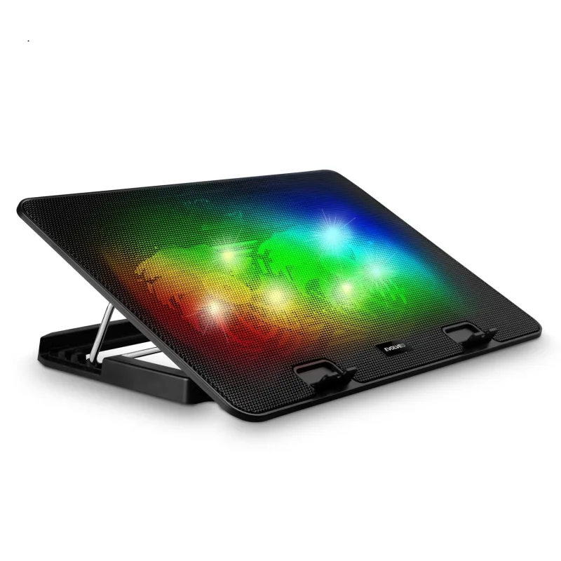 EVOLVEO A101RGB, chladící podložka pro notebook, 2x ventilátor, RGB podsvícení DCX-A101RGB