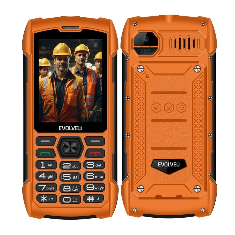 EVOLVEO StrongPhone H1, vodotěsný odolný Dual SIM telefon, oranžová SGP-H1-OR