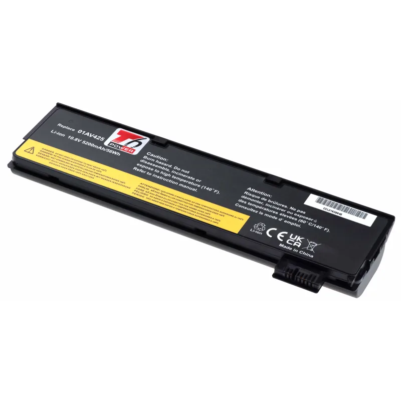 Baterie T6 Power pro Lenovo ThinkPad T470, T480, T570, T580, P51s, P52s, 5200mAh, 58Wh, 6cell NBIB0126